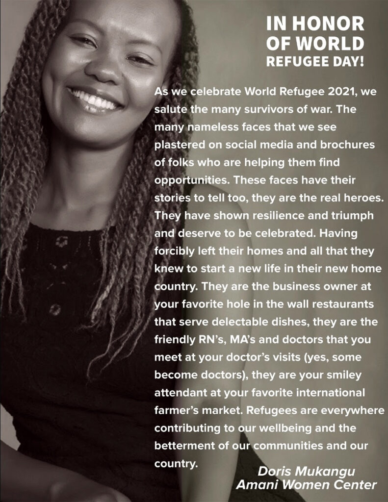 IN HONOR OF WORLD REFUGEE DAY!
